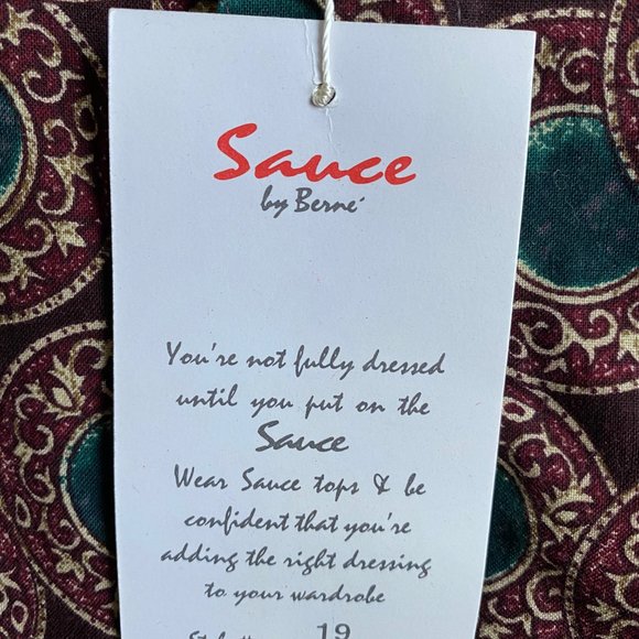 Sauce by Berne Cotton Button-Down NWT - Picture 4 of 5